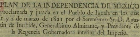 Plan de la Independencia de México